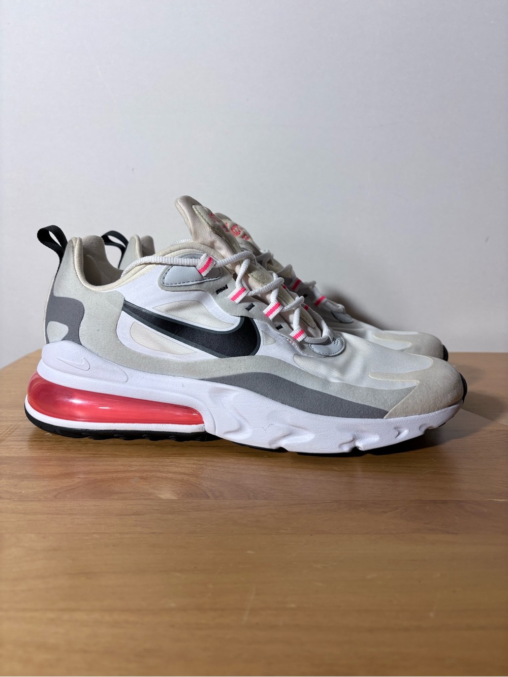Nike Kids Sneakers in White, Gray and Pink Accent